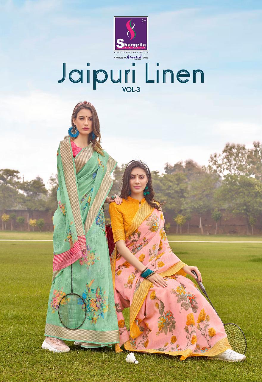 Shangrila Designer Jaipuri Linen Vol 3 Linen Cotton Printed ...