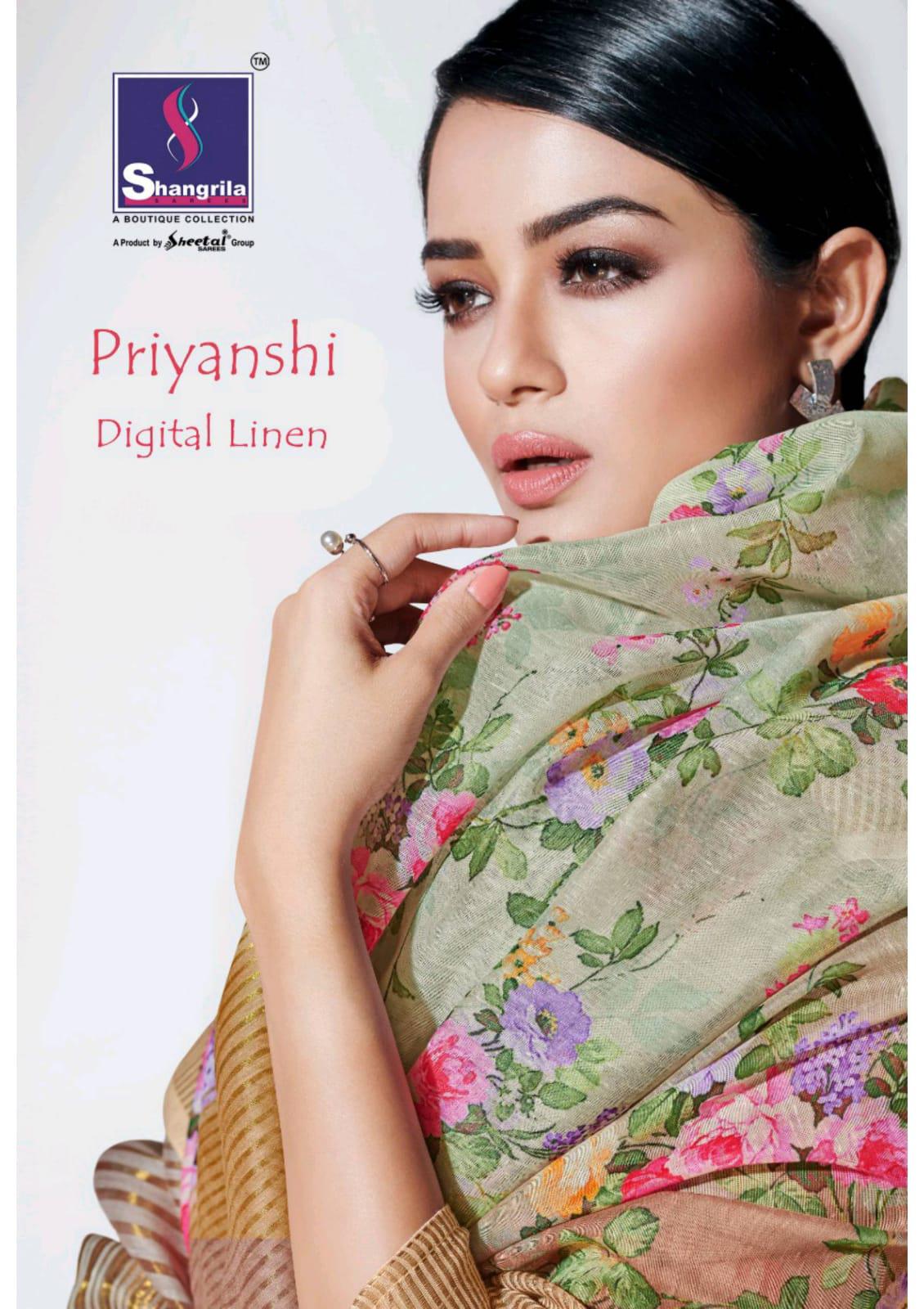 Shangrila Designer Priyanshi Linen Jacquard Digital Printed ...