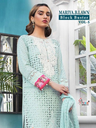 Shree Fab Mariya B Lawn Block Buster Vol 5 Pure Cotton Heavy...