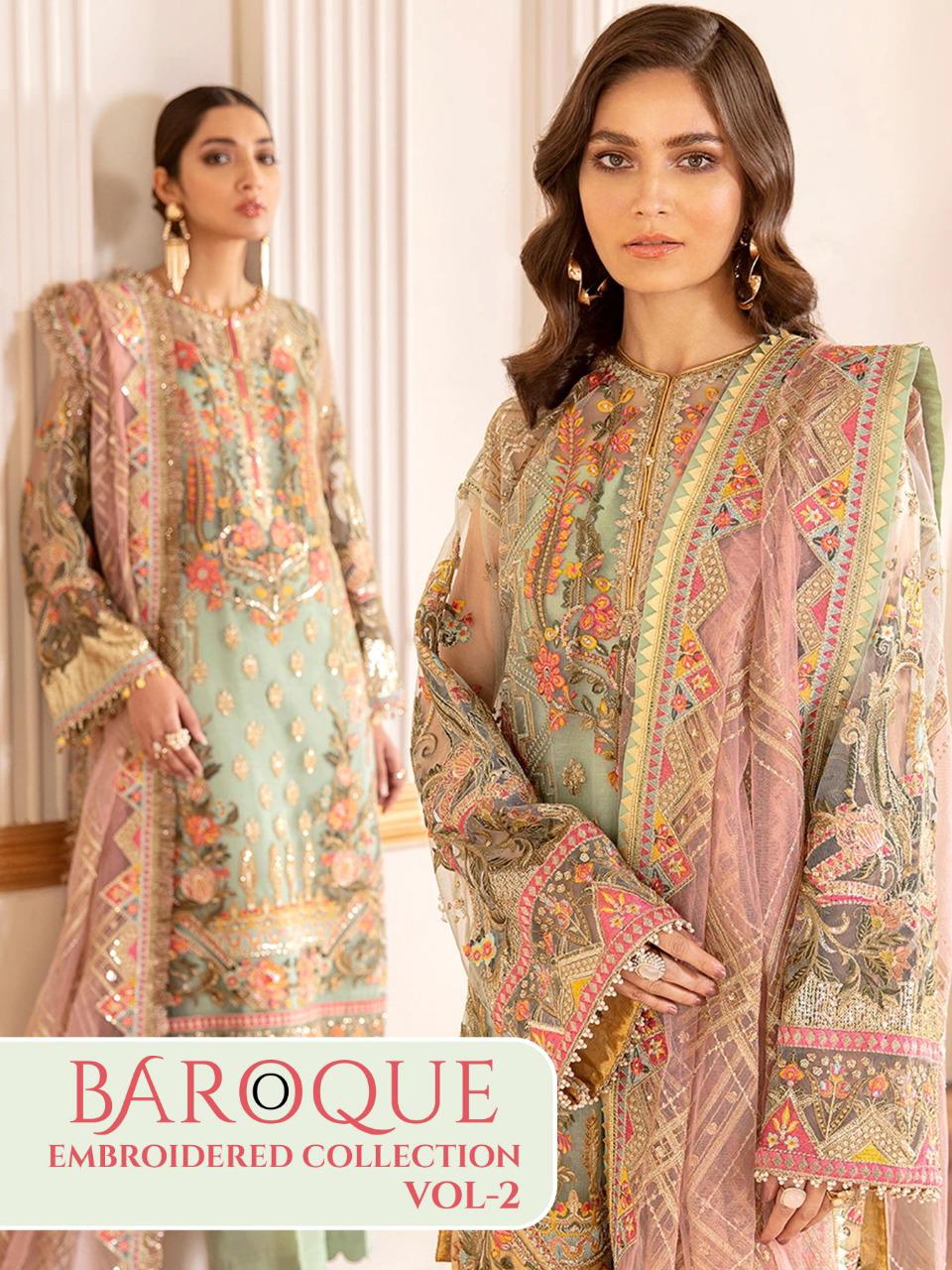Shree Fabs Baroque Embroided Vol 2 Georgette With Embroidery...