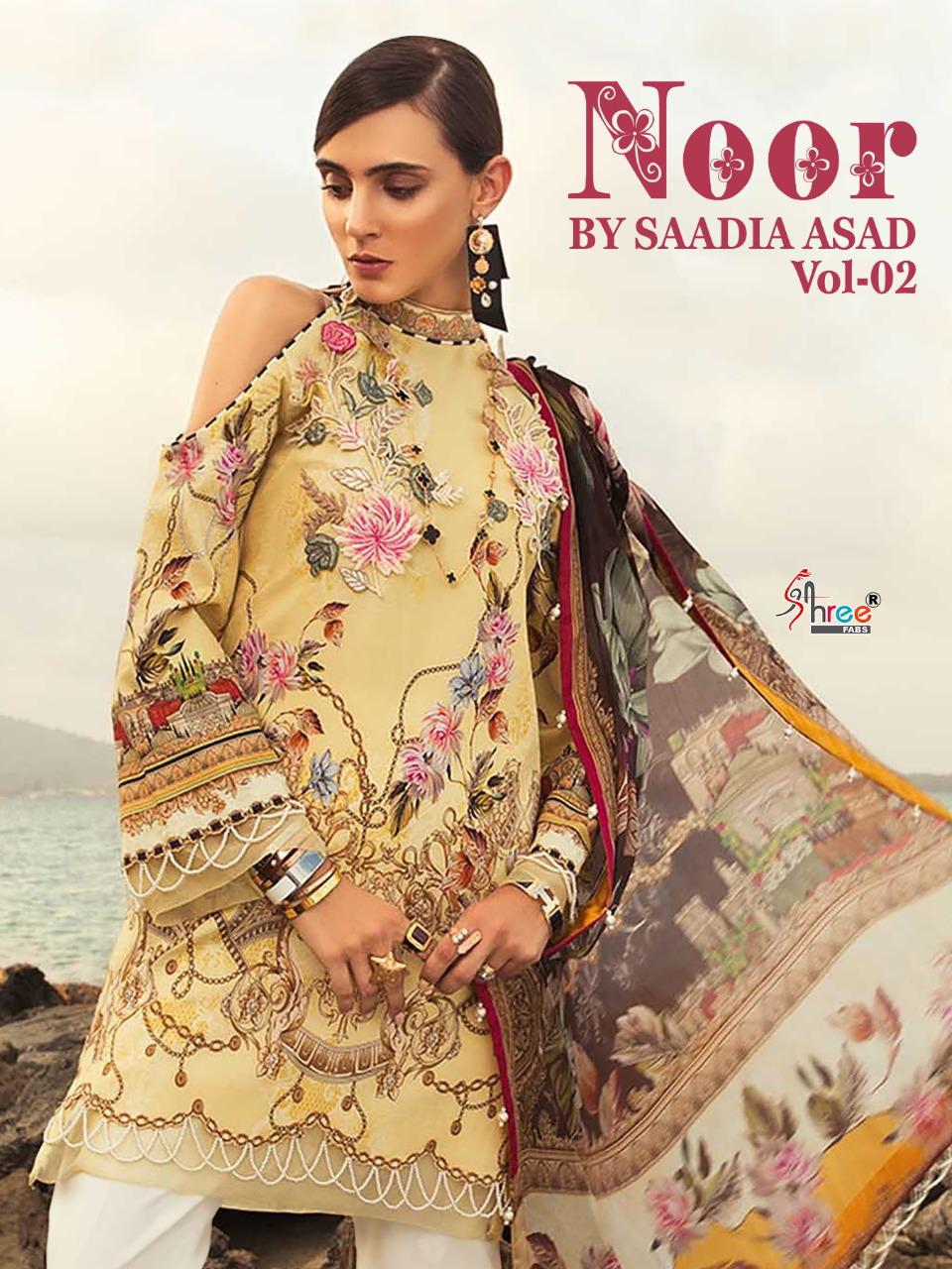 Shree Fabs Sadiya Asad Vol 2 Pure Cotton Print With Embroide...