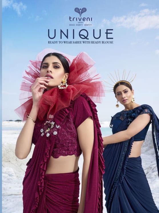 Triveni Sarees Unique Imported Designer Fancy Party Wear Sar...