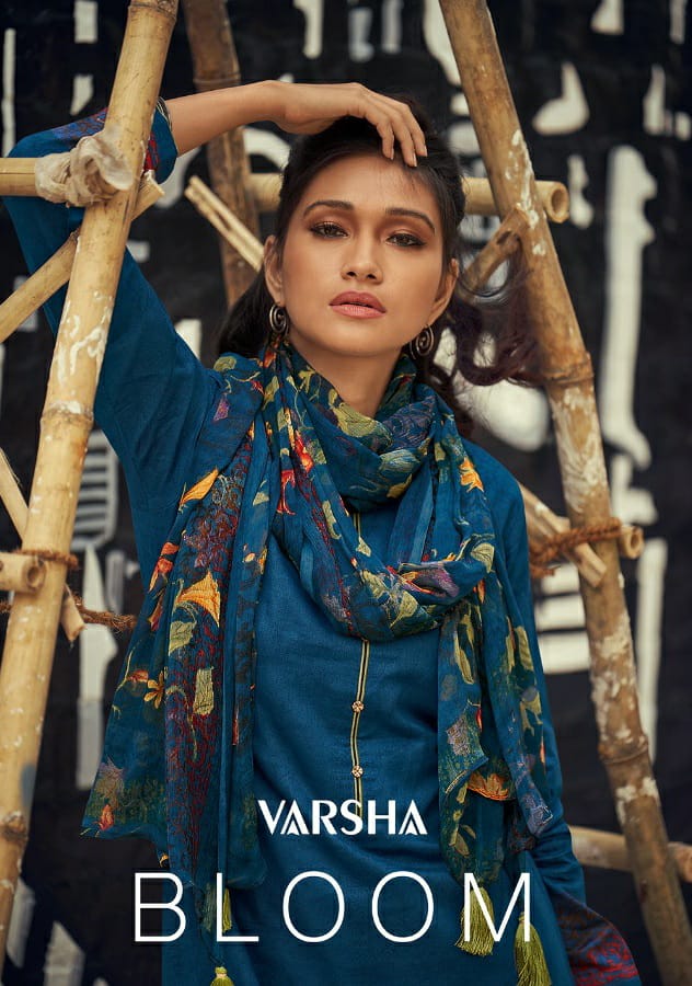Varsha Fashion Bloom Designer Printed Cotton With Handwork D...