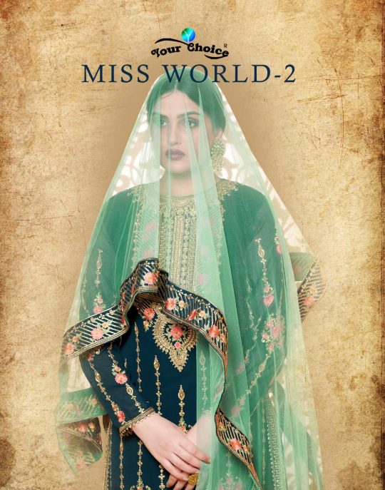 Your Choice Miss World Vol 2 Faux Georgette With Embroidery ...