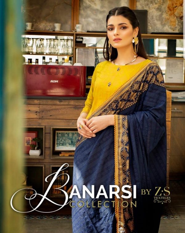 Zs Textiles Banarasi Collection Banarsi Lawn Printed Dress M...