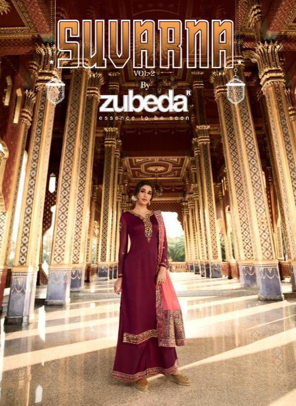 Zubeda Suvarna Vol 2 Satin Georgette With Embroidery Work Dr...