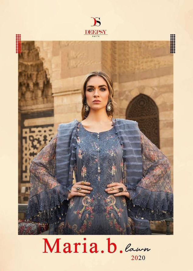 Deepsy Suits Maria B Lawn 2020 Cotton Printed With Heavy Emb...