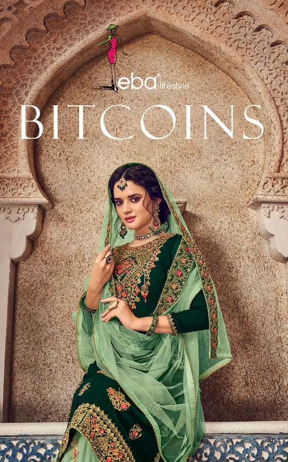 Eba Lifestyle Bitcoin Georgette With Embroidery And Diamnond...
