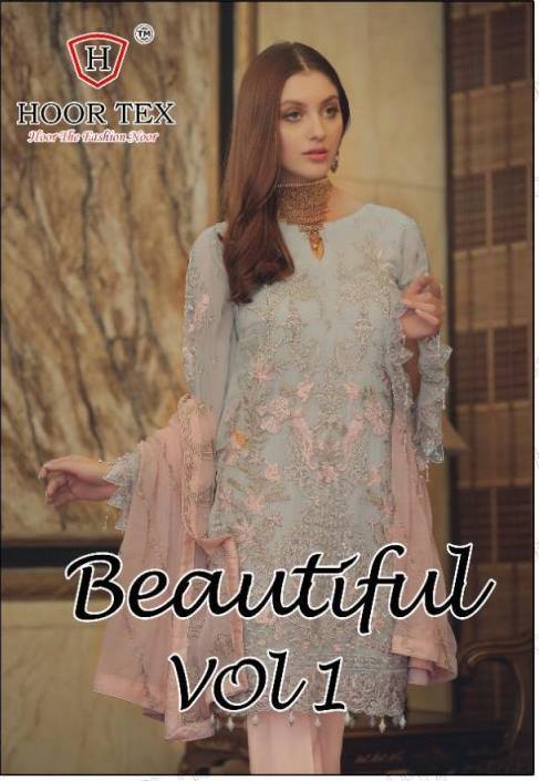 Hoor Tex Beautiful Vol 1 Faux Georgette With Work Pakistani ...