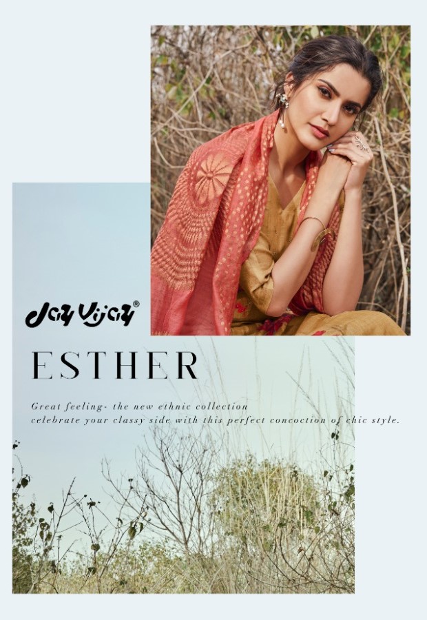 Jay Vijay Esther Digital Printed Slub Cotton With Embroidery...