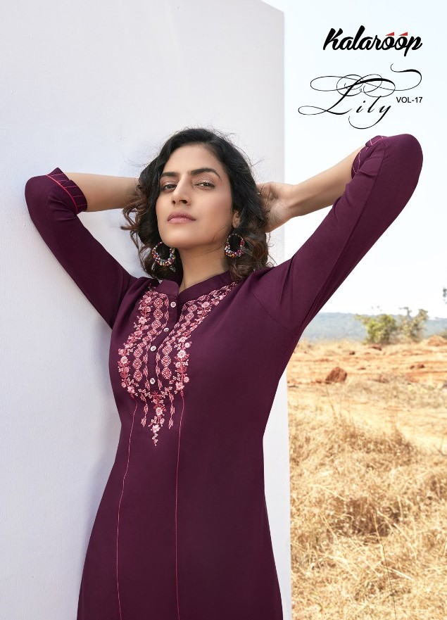 Kessi Fabrics Kajree Fashion Lily Vol 17 Rayon With Embroide...