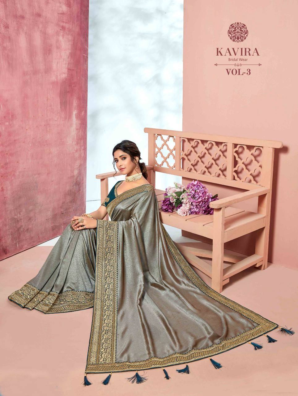 Kavira Vol 3 Series 1201 Vichitra Silk Party Wear Sarees At ...