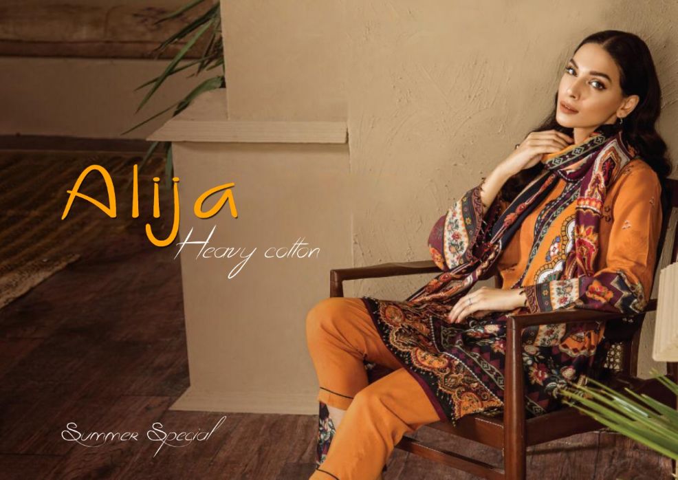 Keval Fab Alija Vol 1 Cotton Printed Pakistani Dress Materia...