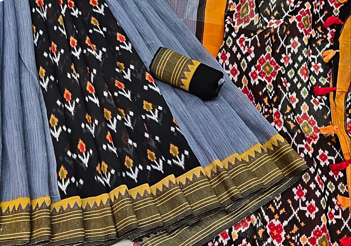 Non Catalog Printed Varanasi Handloom Soft Linen Cotton Sare...