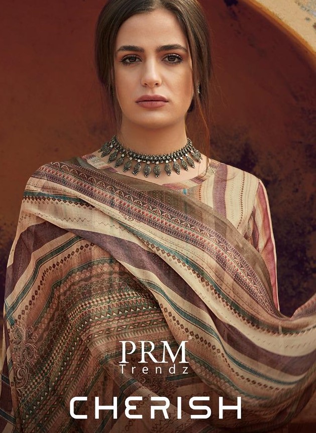 Prm Trendz Cherish Pure Jam Silk Digital Print With Fancy Wo...