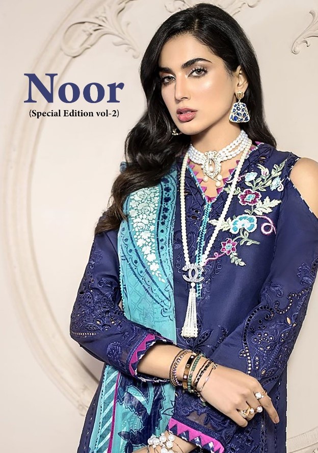 Shraddha Designer Noor Vol 2 Lawn Cotton With Heavy Embroide...