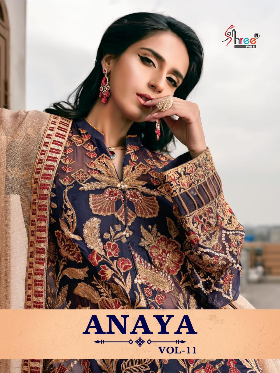 Shree Fabs Anaya Vol 11 Faux Georgette With Heavy Embroidery...