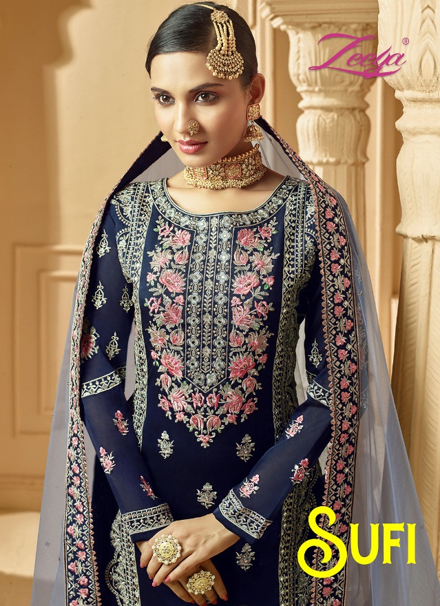 Zeeya Sufi Vol 1 Heavy Georgette With Embroidery Work Dress ...