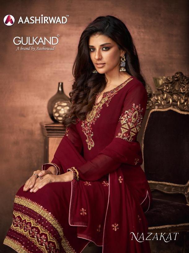 Aashirwad Creation Gulkand Nazakat Designer Real Georgette W...