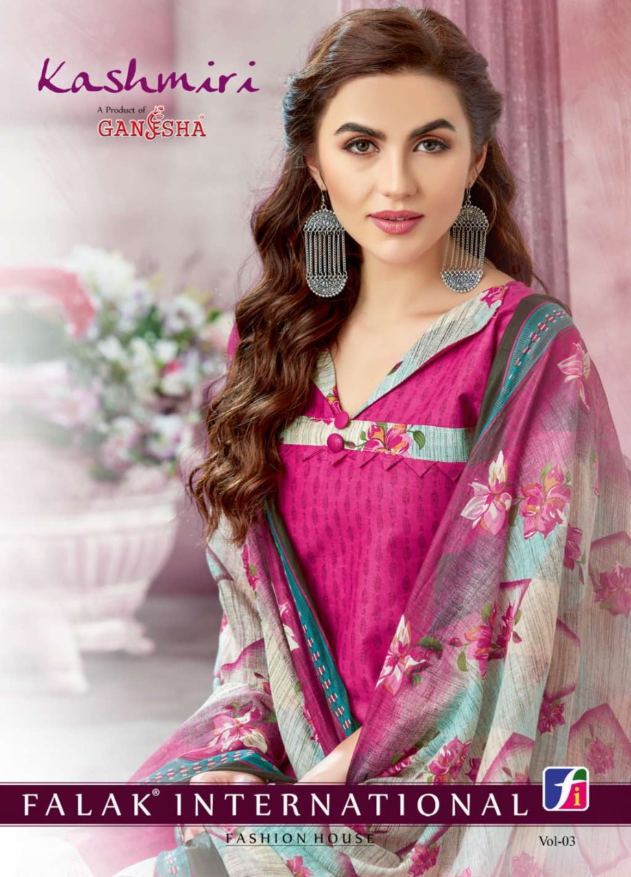 Falak International Kashmiri Printed Cotton Dress Material A...