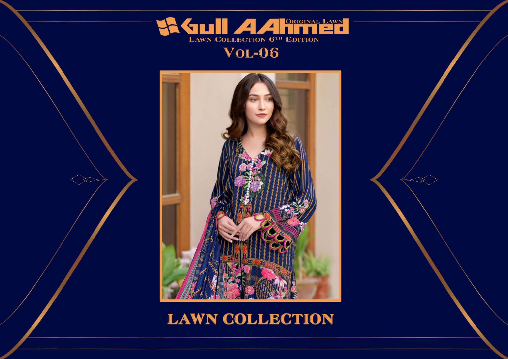 Gul Ahmed Vol 6 Lawn Collection Printed Pure Lawn Cotton Pak...
