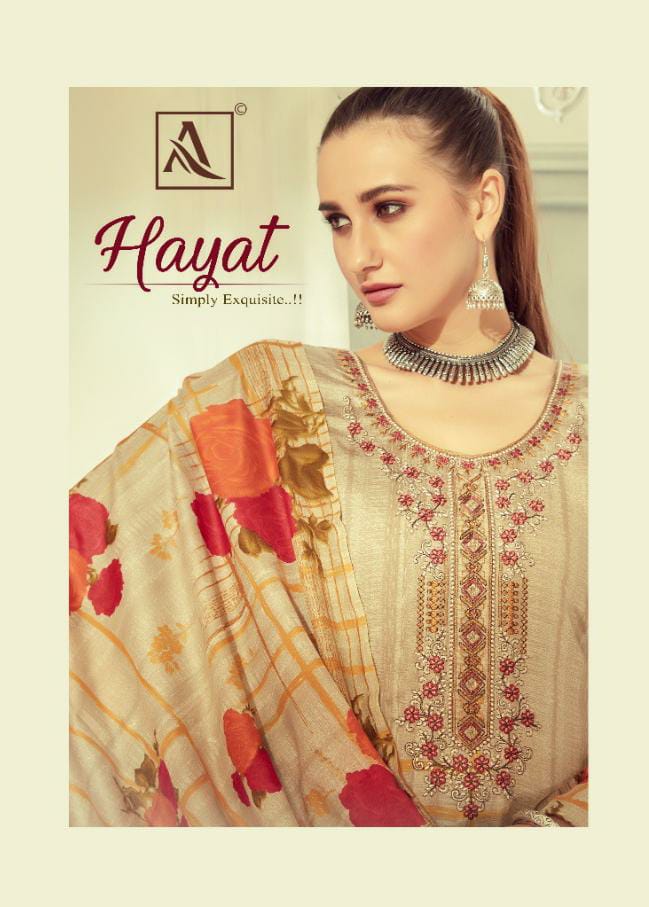 Alok Suits Hayat Digital Printed Heavy Jam Cotton With Embro...