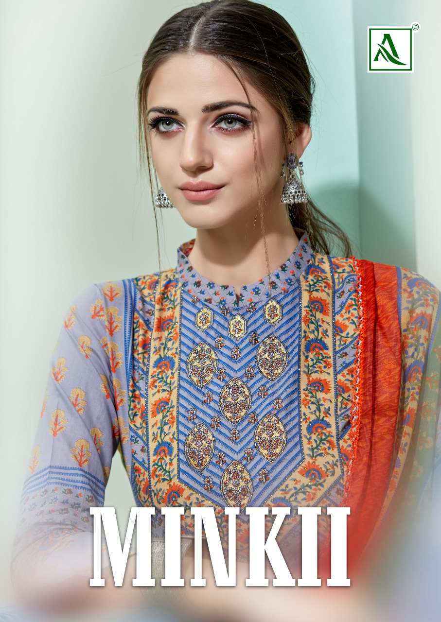 Alok Suits Minkii Camric Cotton Digital Style Dress Material...