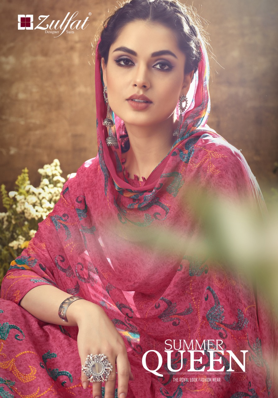 Summer Queen By Zulfat Designer Suits Awesome Dress Material...