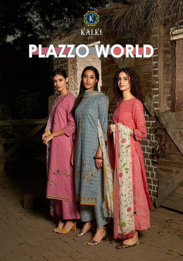 Kalki Fashion Plazzo World Designer Printed Pure Lawn Cotton...