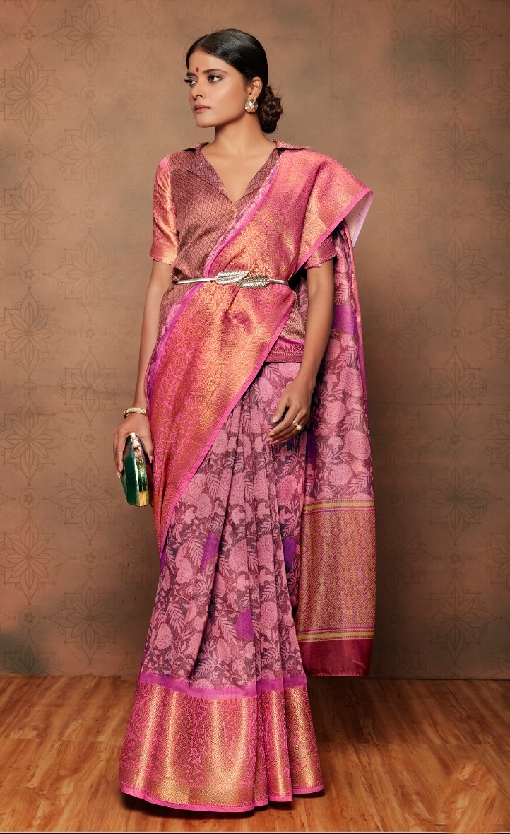 Latest Designer Printed Kanchi Silk Sarees Collection At Who...