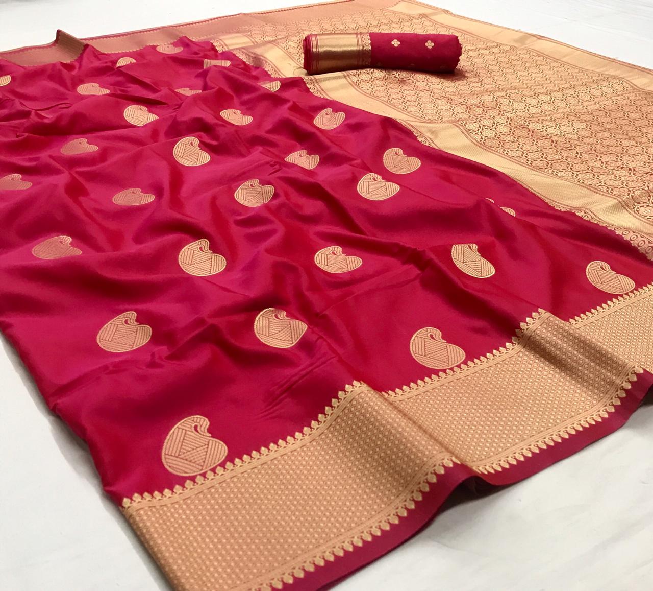Leena Silk Designer Traditional Soft Silk Weaving Sarees Col...