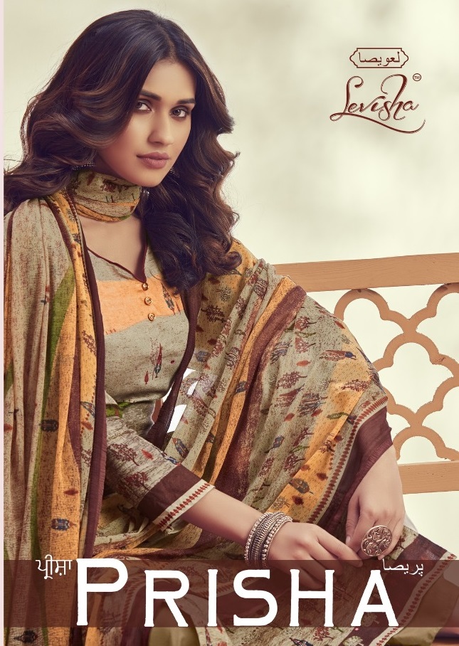 Levisha Prisha Jam Silk Digital Printed Khatli Work Dress Ma...