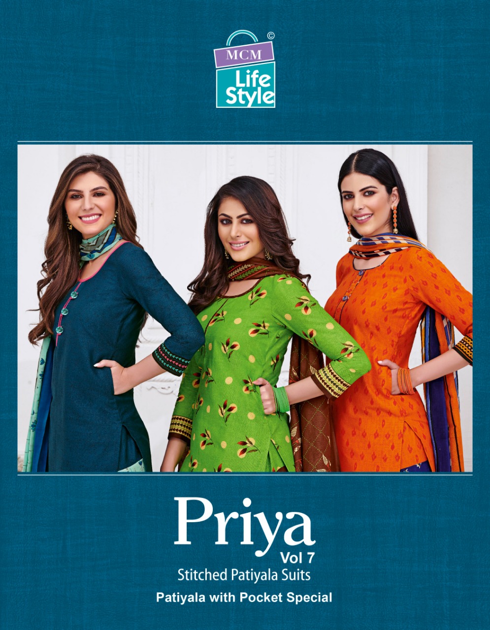 Mcm Lifestyle Priya Vol 7 Printed Cotton Readymade Patiyala ...