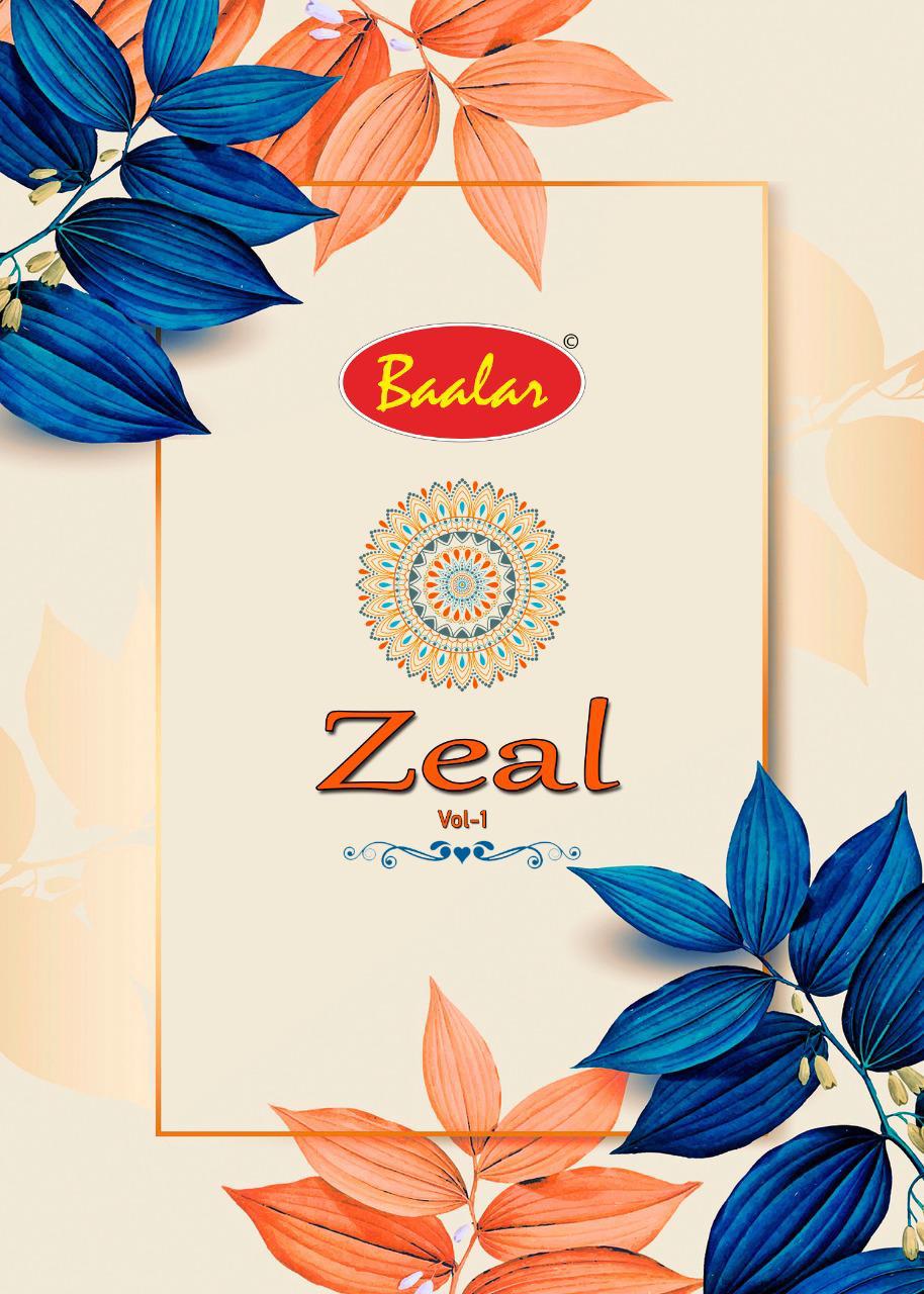 Baalar Zeal Vol 1 Printed Cotton Dress Material Collection A...
