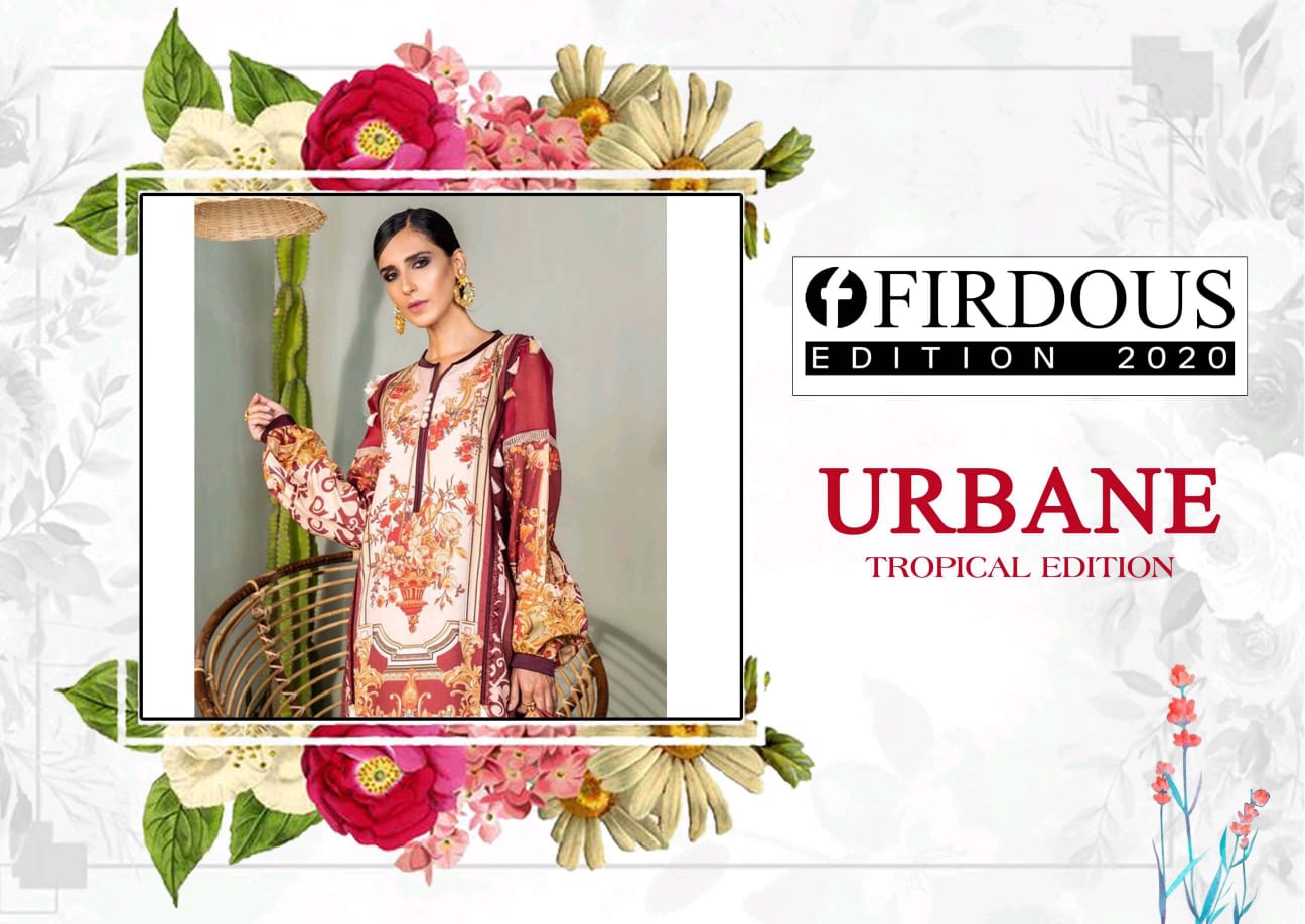 Firdous Edition 2020 Urbane Printed Cotton Pakistani Dress M...