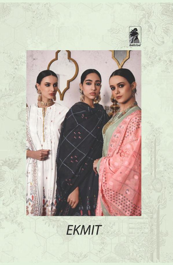 Sahiba Ekmit Designer Digital Printed Cambric Cotton With Em...