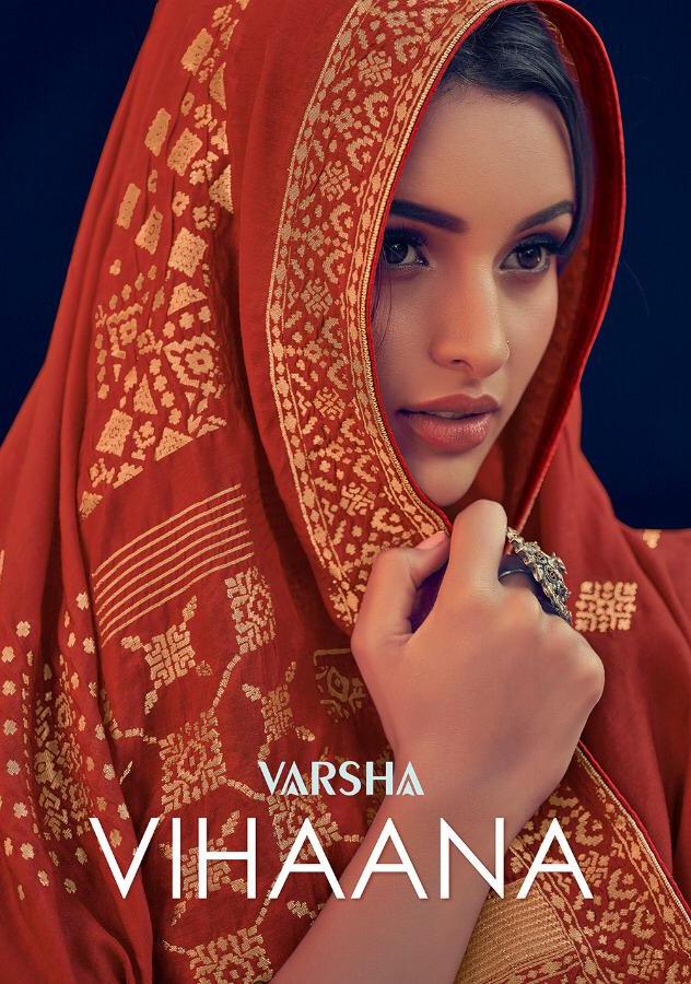 Varsha Fashion Vihaana Mounga With Embroidery Work Dress Mat...