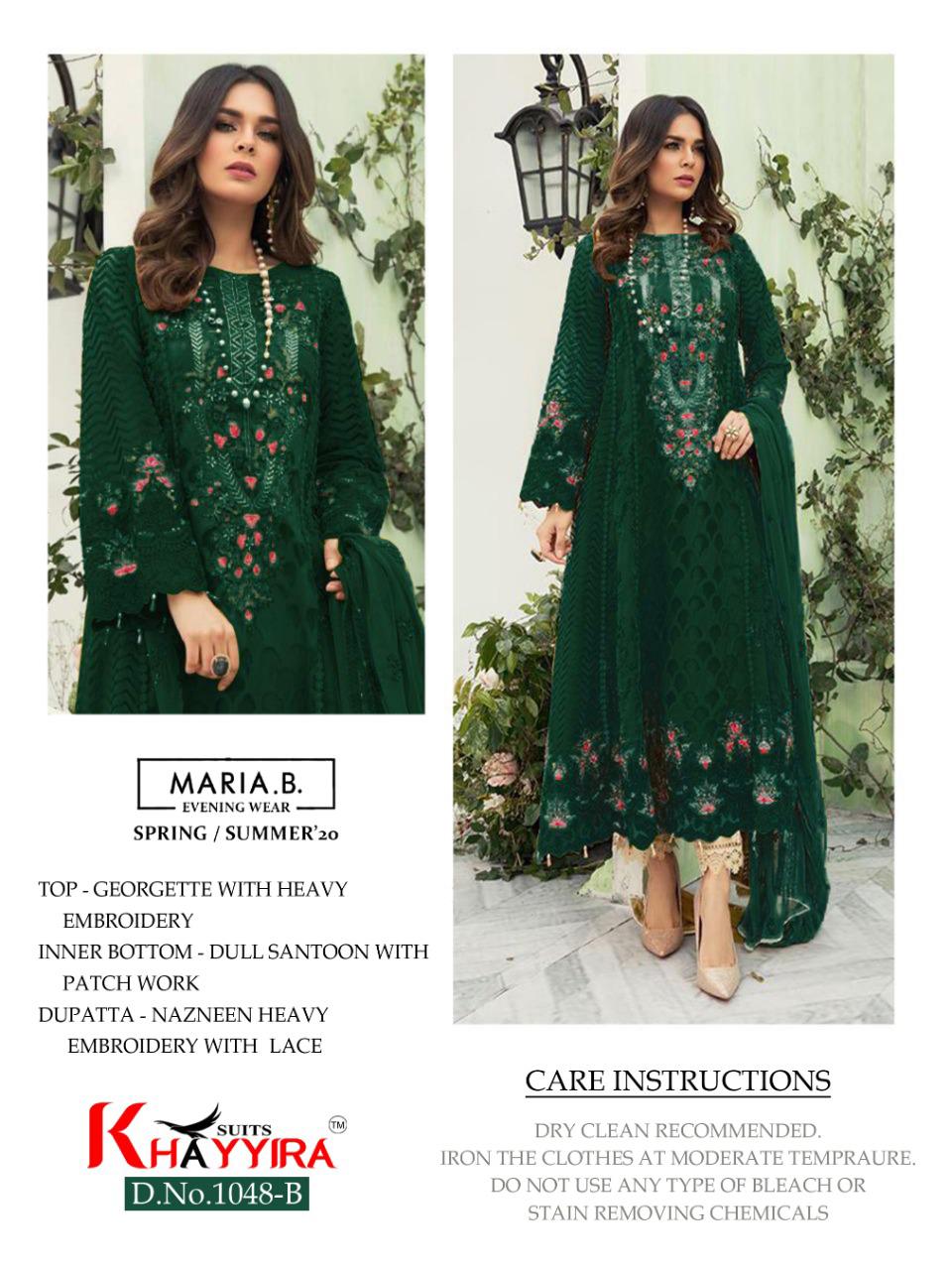 Khayyira Suits Maria B Spring Summer 20 Georgette With Heavy...