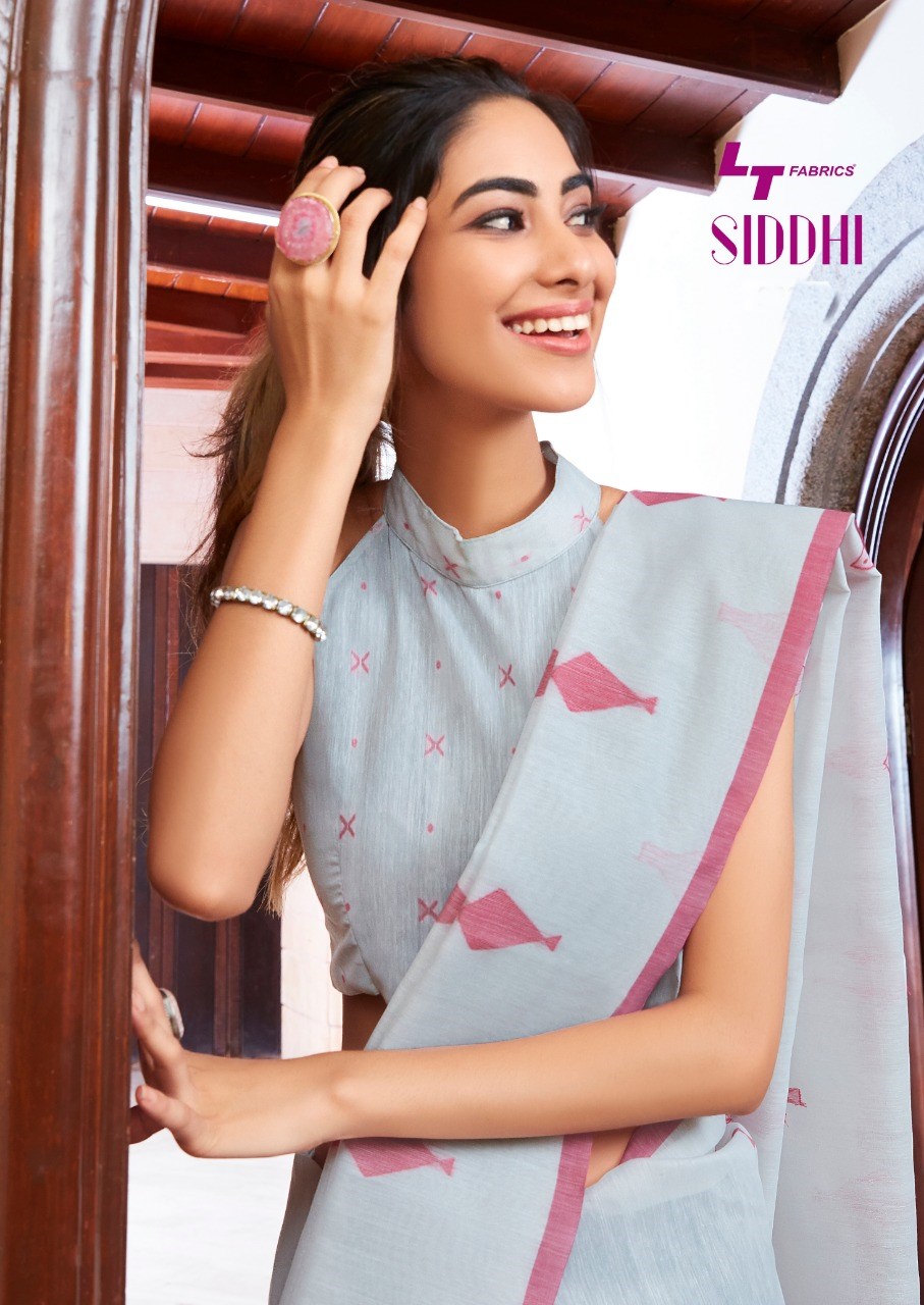 Lt Fabrics Siddhi Designer Fancy Linen Cotton On Silk Base W...