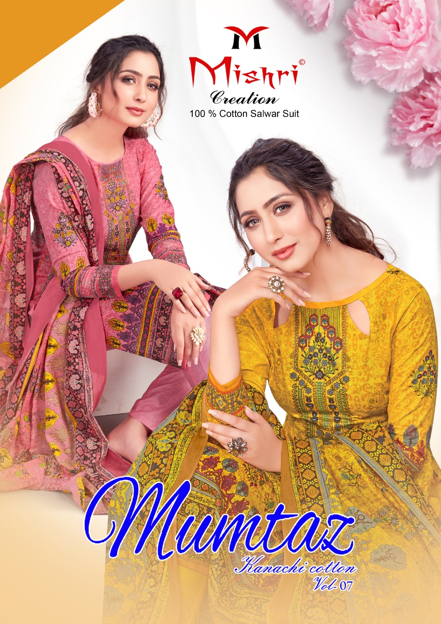 Mishri Creation Mumtaz Vol 7 Printed Cotton Dress Material C...