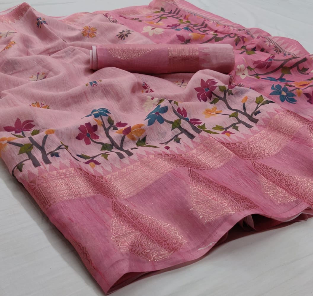 Mrunal Silk Vol 2 Designer Floral Digital Printed Linen Cott...