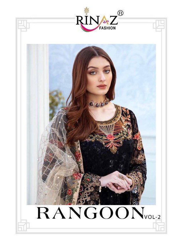 Rinaz Fashion Rangoon Vol 2 Faux Georgette With Heavy Embroi...