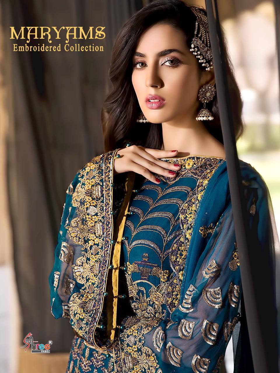 Shree Fabs Maryams Embroidered Collection Heavy Designer Fau...