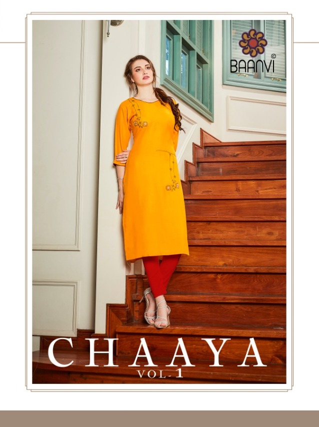 Baanvi Chaaya Vol 1 Cotton With Embroidery Work Readymade Ku...