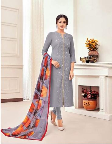 Angroop Dairy Milk Hits Singles Chanderi Salwar Kameez At Wh...