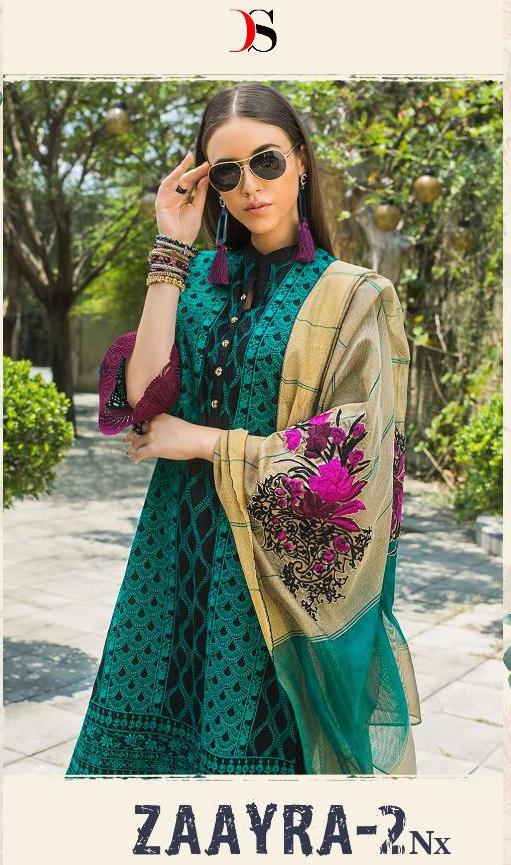 Deepsy Suits Zaayra Vol 2 Nx Pure Cotton With Embroidery Wor...