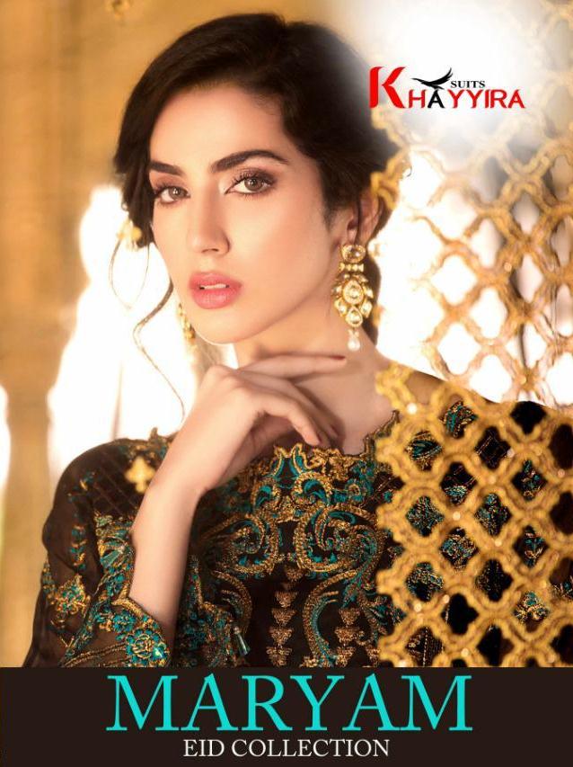 Khayyira Suits Maryan Eid Collection Georgette With Heavy Em...