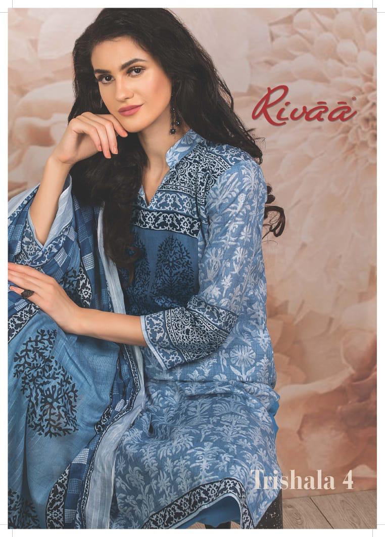 Rivaa Exports Trishala Vol 4 Printed Pure Cotton Dress Mater...