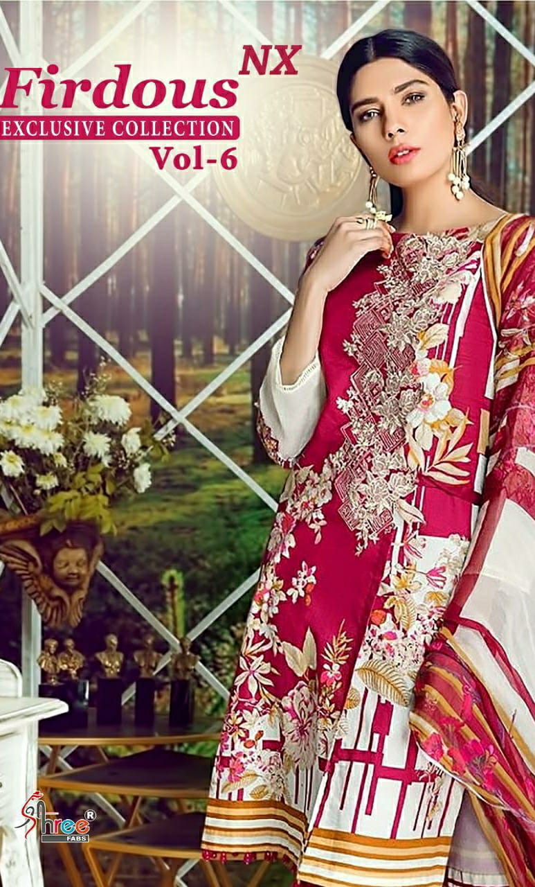 Shree Fabs Firdous Exclusive Collection Vol 6 Nx Printed Pur...