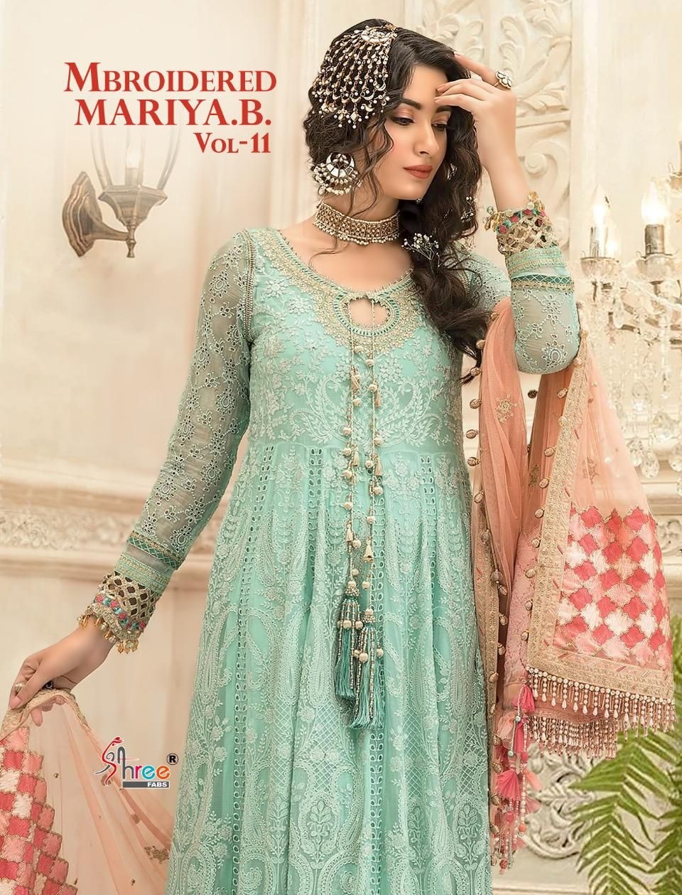 Shree Fabs Mbroidered Maria B Vol 9 Designer Georgette With ...